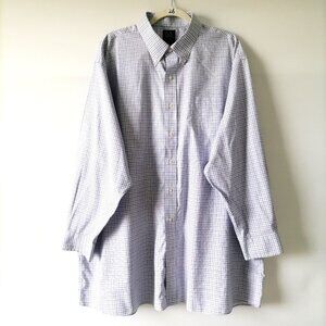 Jos A Bank Mens Blue Long Sleeve Traditional Fit Button Down Shirt Size 34